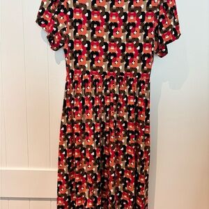 Stylish Geometric Print Dress